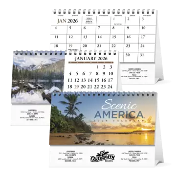 Scenic America Tent Desk Calendar